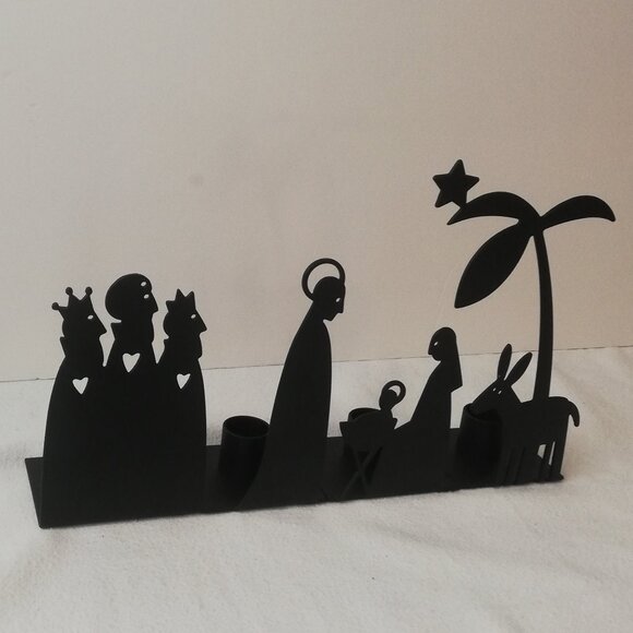 Ljsstake Nativity Scene Candle Holder Set of 4 - Picture 4 of 7